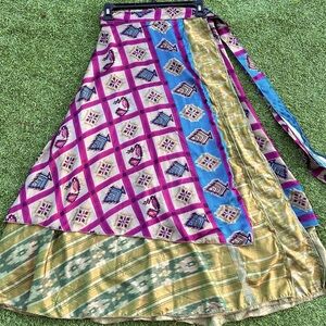Bohemian Reversible Flowy Iridescent Skirt